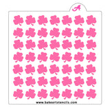 Straight Shamrocks Pattern Cookie Stencil