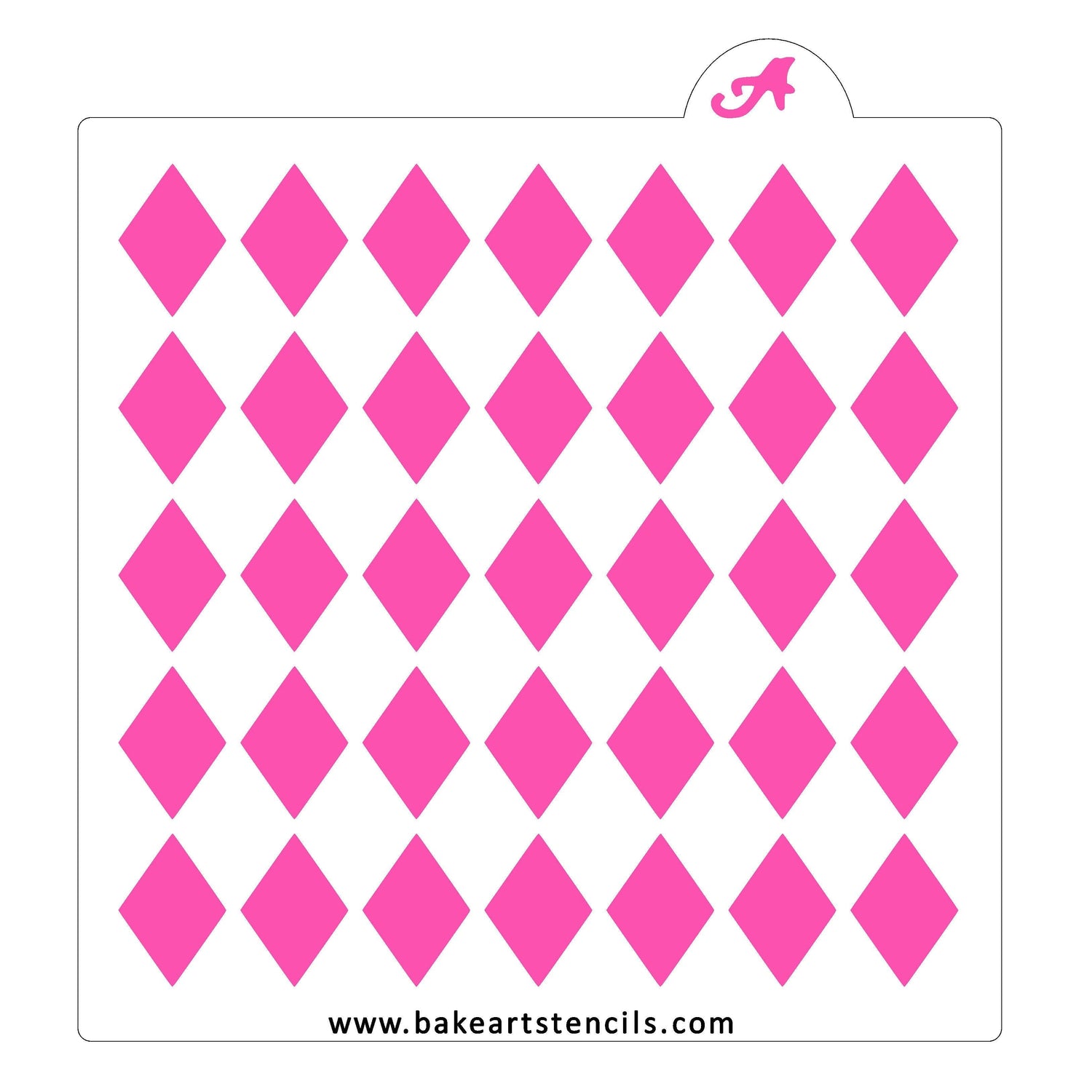 Stretched Harlequin Pattern Stencil
