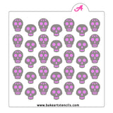 Sugar Skulls Pattern Cookie Stencil