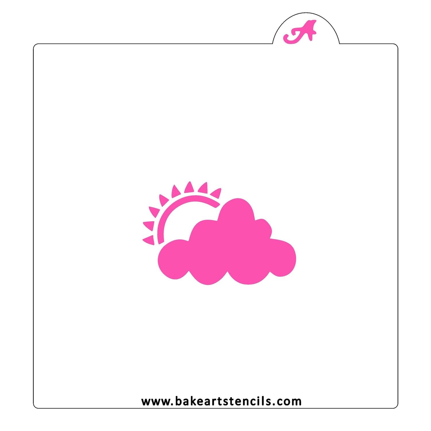 Sun and Cloud Cookie Stencil