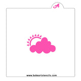 Sun and Cloud Cookie Stencil