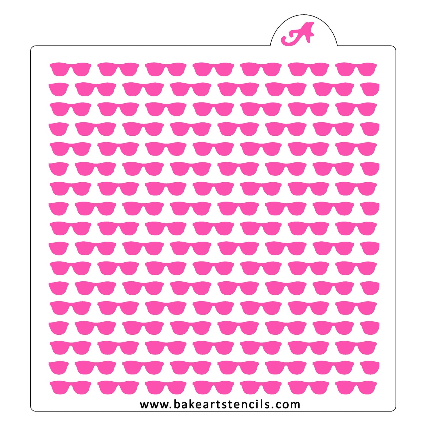 Sunglasses Pattern Cookie Stencil
