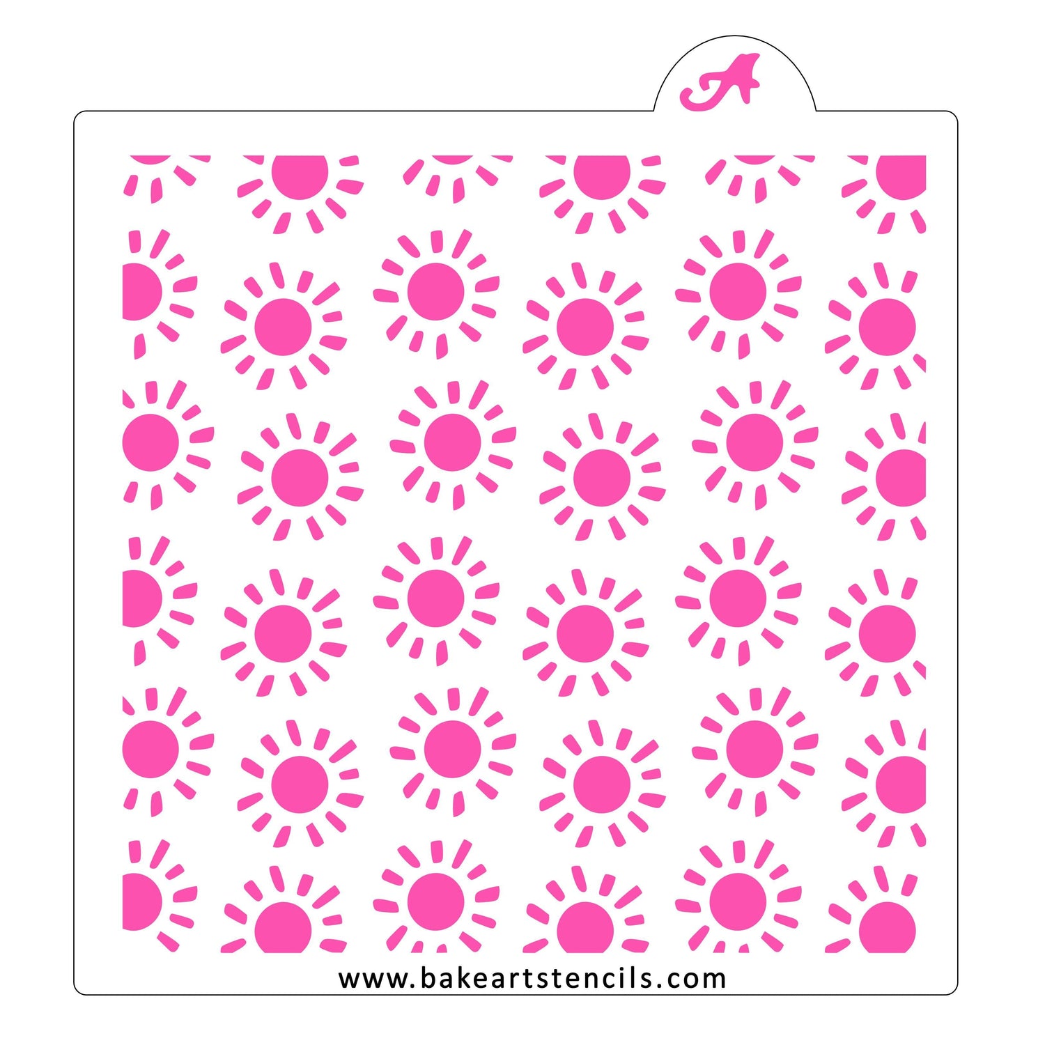 Sunny Sun Pattern Stencil