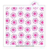 Sunny Sun Pattern Stencil