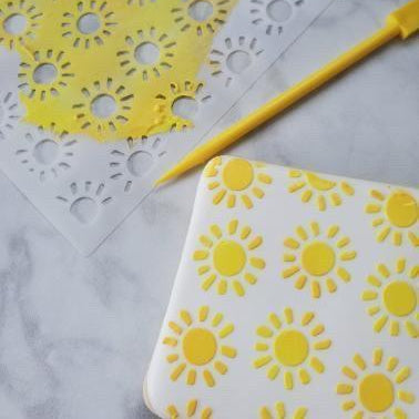 Sunny Sun Pattern Stencil