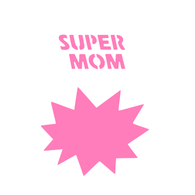 Superhero Mom Stencil Set