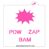 Superhero Sayings Cookie Stencil