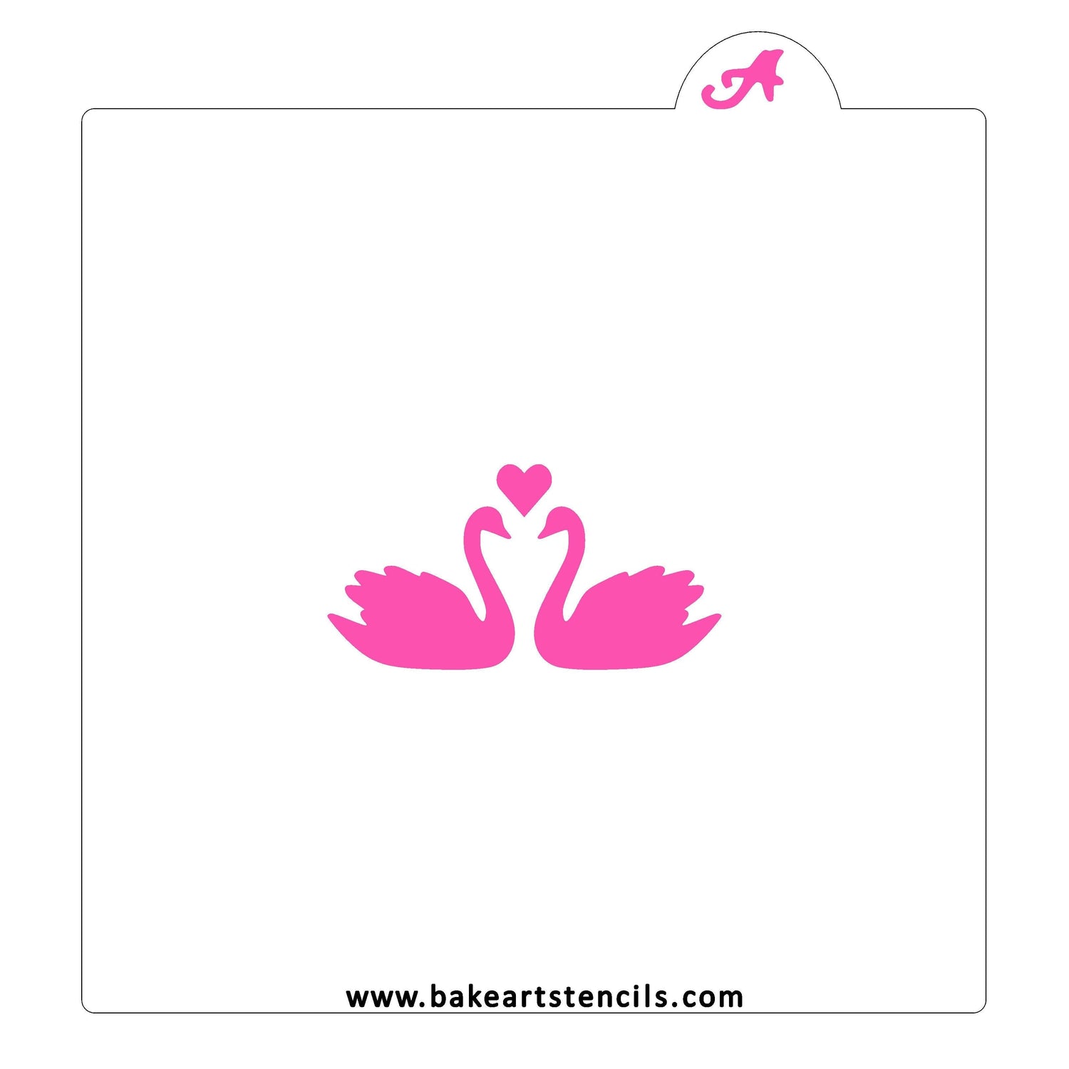 Swan Love Cookie Stencil