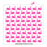 Swans Pattern Cookie Stencil