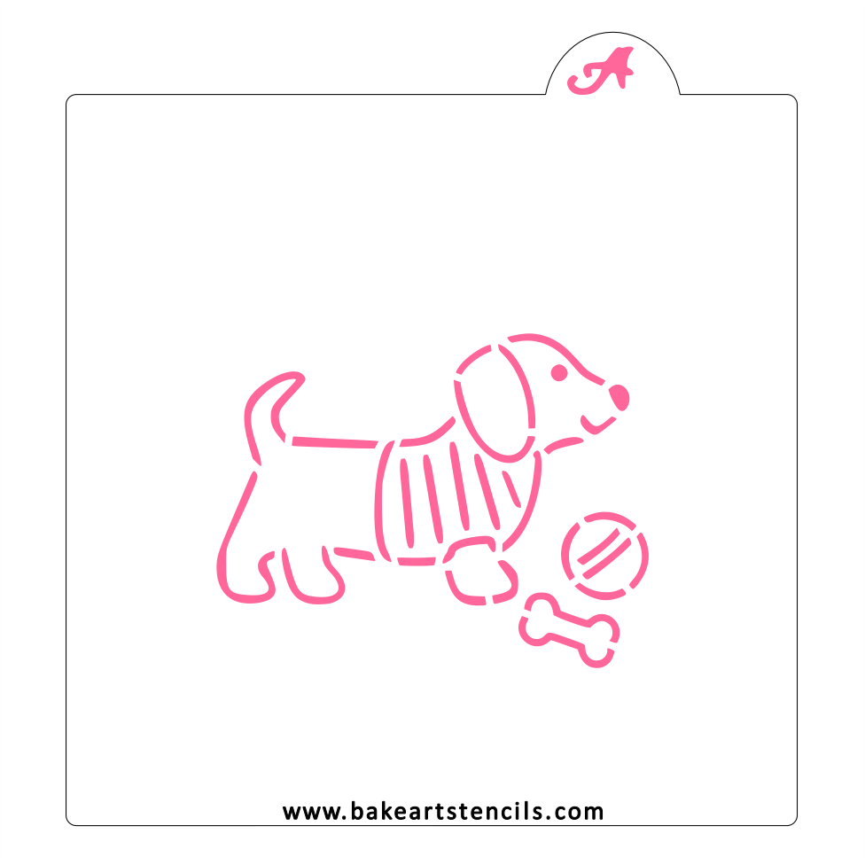 Sweater Puppy PYO Cookie Stencil