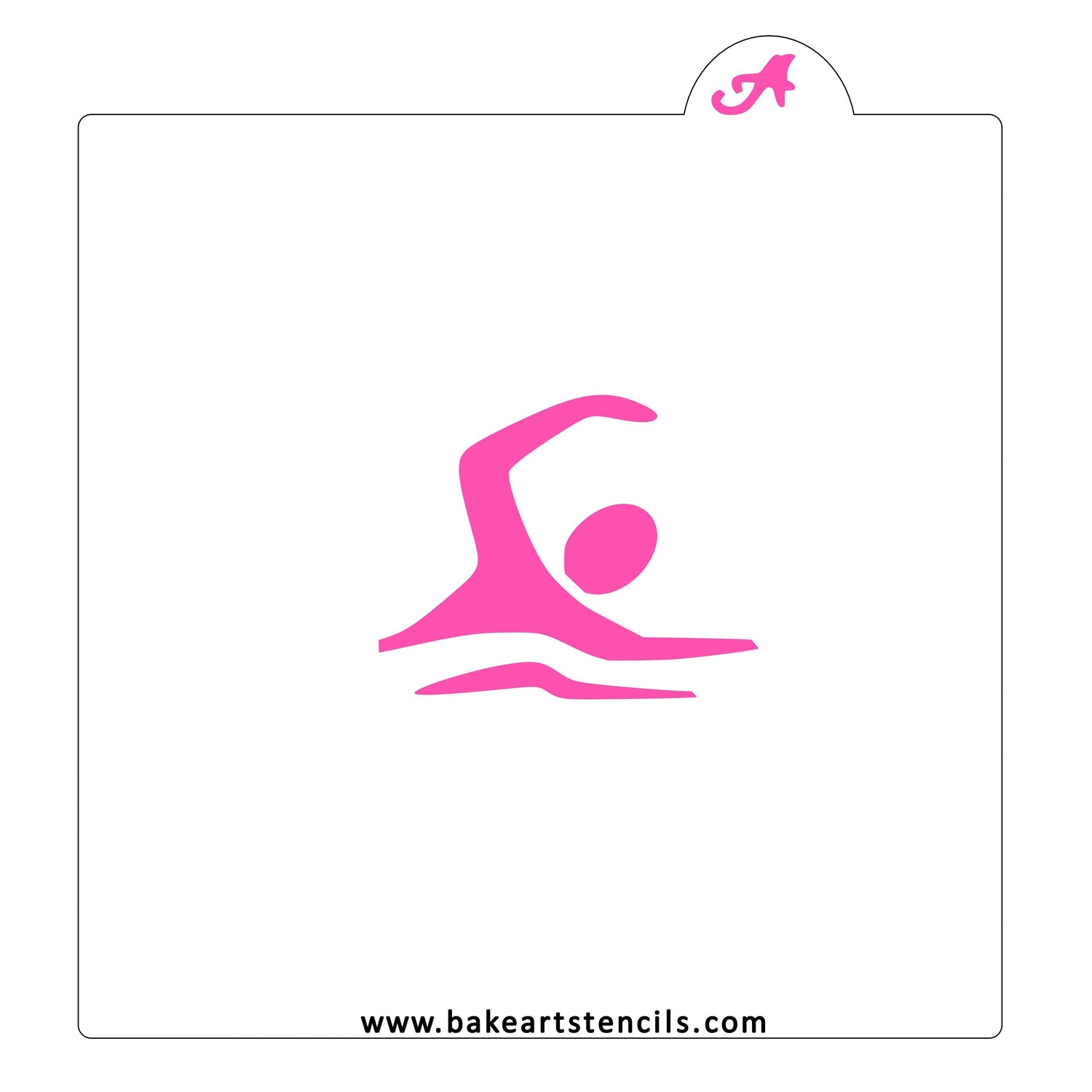 Swimmer Cookie Stencil