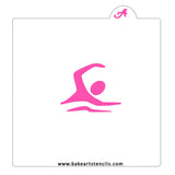 Swimmer Cookie Stencil