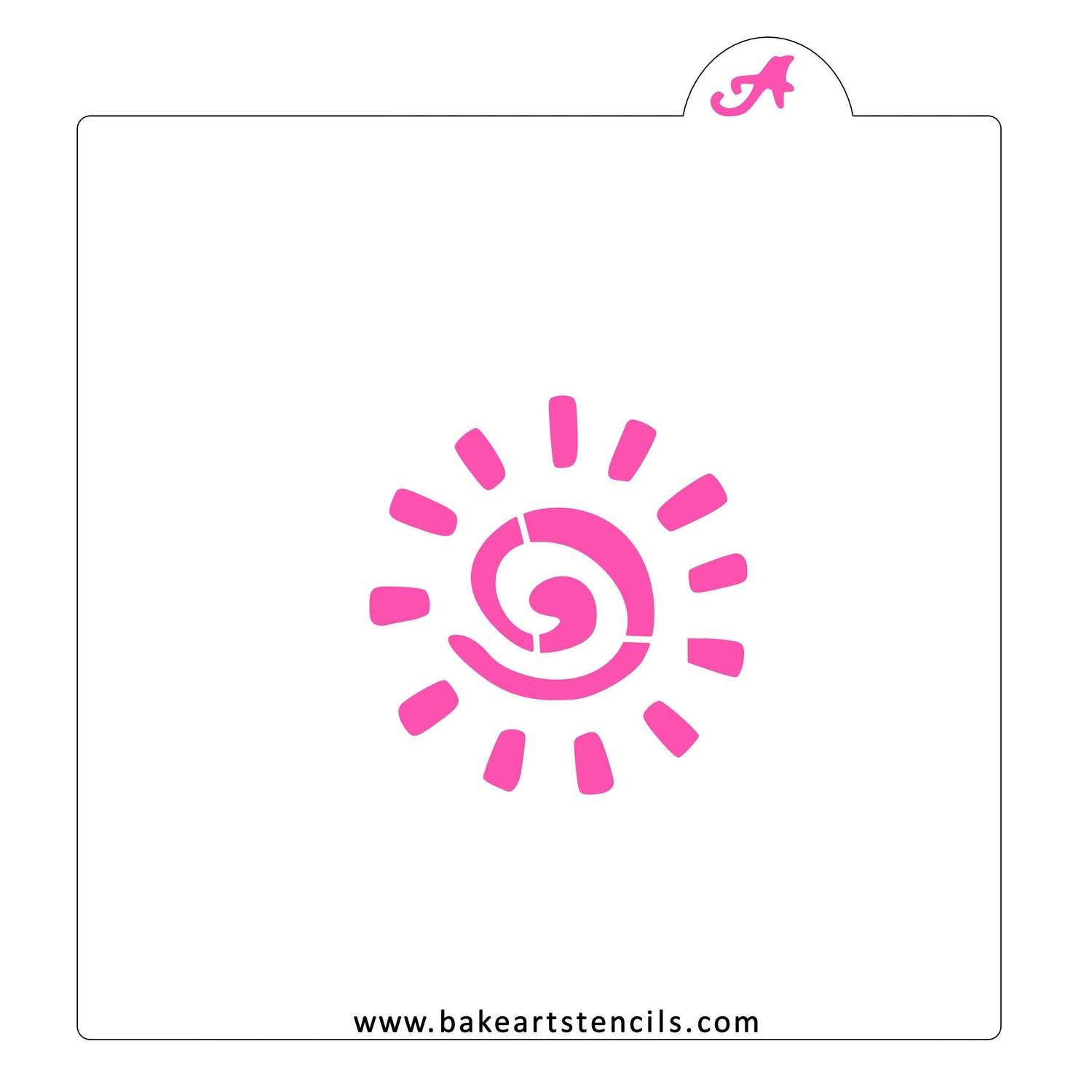 Swirly Sun Cookie Stencil