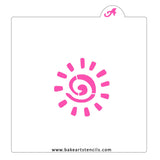 Swirly Sun Cookie Stencil
