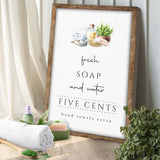 Fresh Soap And Water Bathroom Sign III