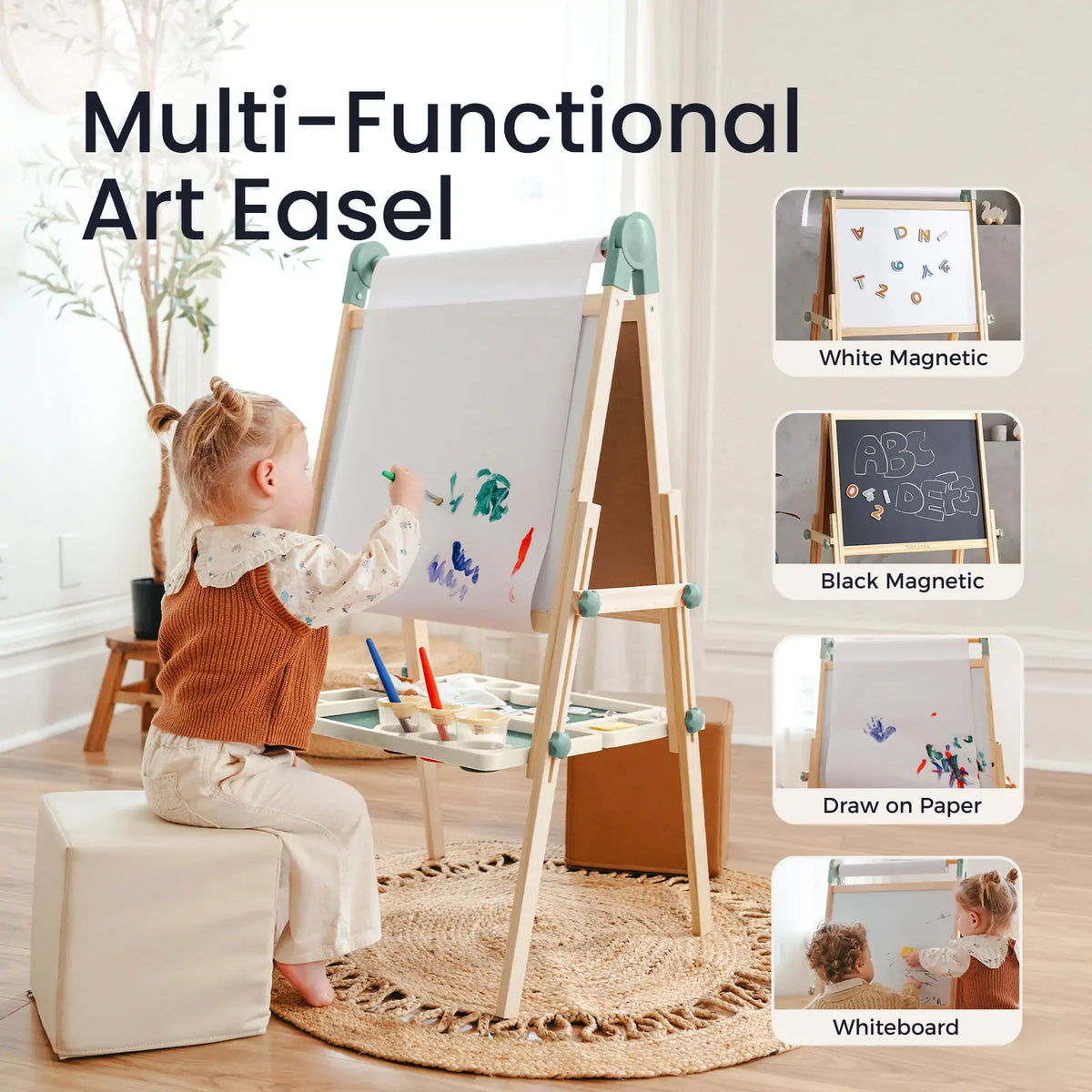 Tiny Land® Pink Magnitales Easel & Paper Roll Set by Tiny Land INC, product image 15
