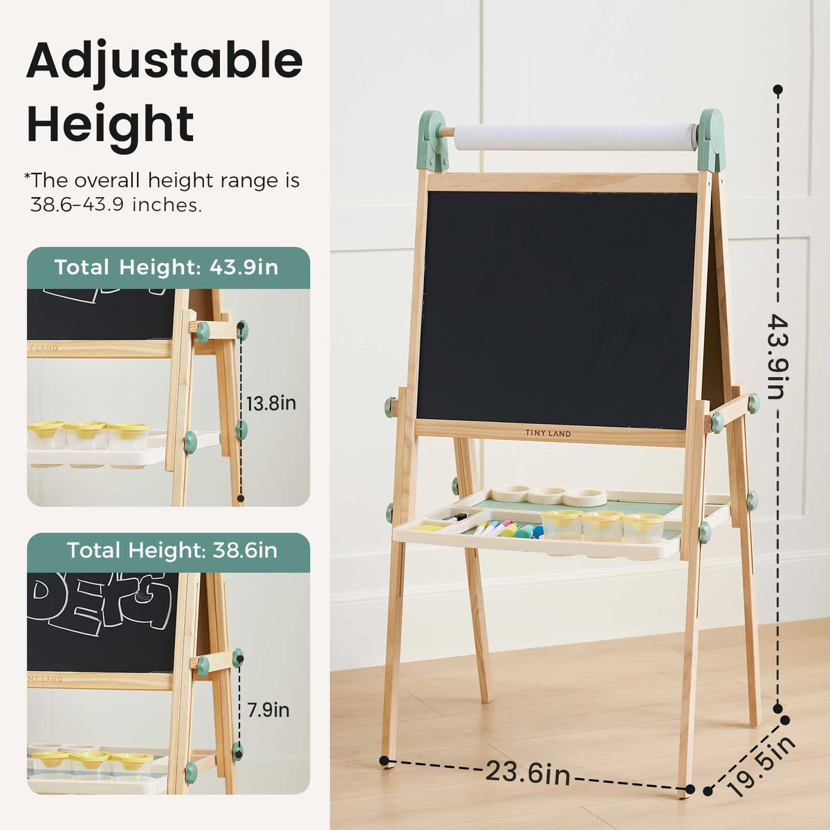 Tiny Land® Pink Magnitales Easel & Paper Roll Set by Tiny Land INC, product image 20