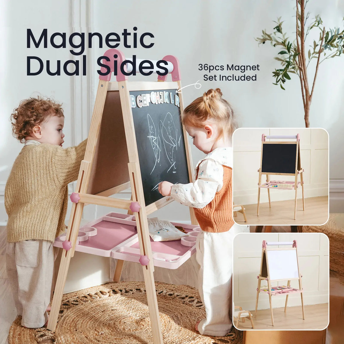 Tiny Land® Pink Magnitales Easel & Paper Roll Set by Tiny Land INC, product image 4