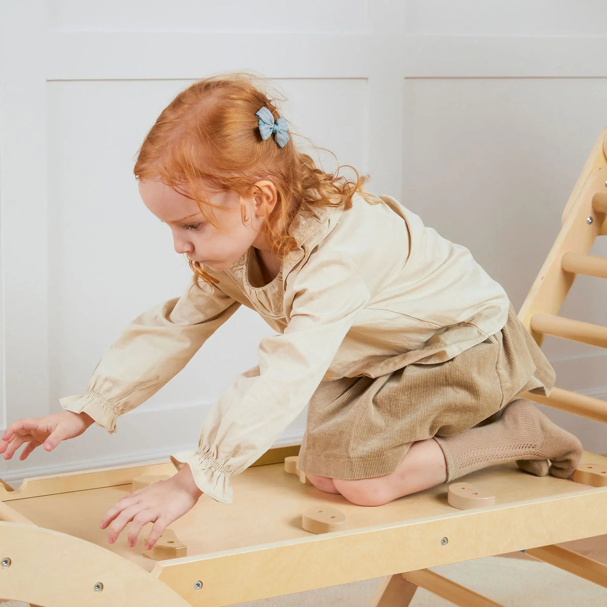 Tiny Land® Pikler Triangle 7-in-1 Montessori Climbing Set
