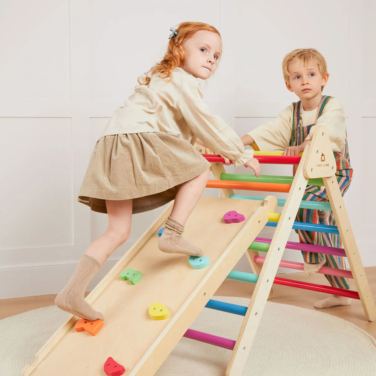 Tiny Land® 7-in-1 Rainbow Climbing Set with Play Pad by Tiny Land INC, product image 4