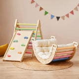 Tiny Land® 7-in-1 Rainbow Climbing Set with Play Pad by Tiny Land INC