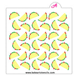 Tacos Pattern Cookie Stencil Set