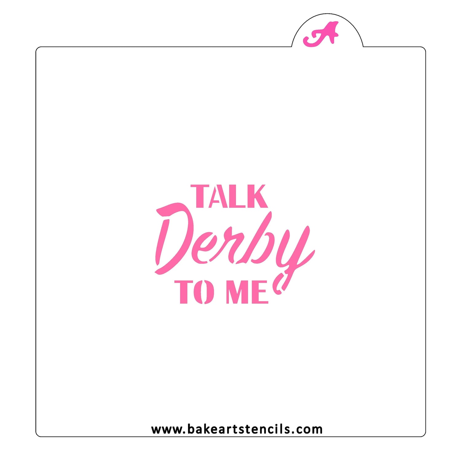 Talk Derby To Me Cookie Stencil