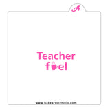 Teacher Fuel Cookie Stencil