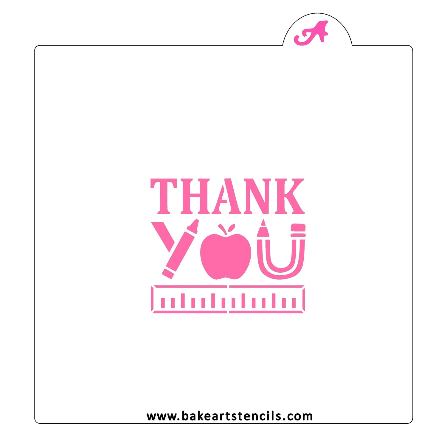 Teacher Thanks Cookie Stencil