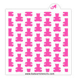 Teddy Bears Pattern Cookie Stencil
