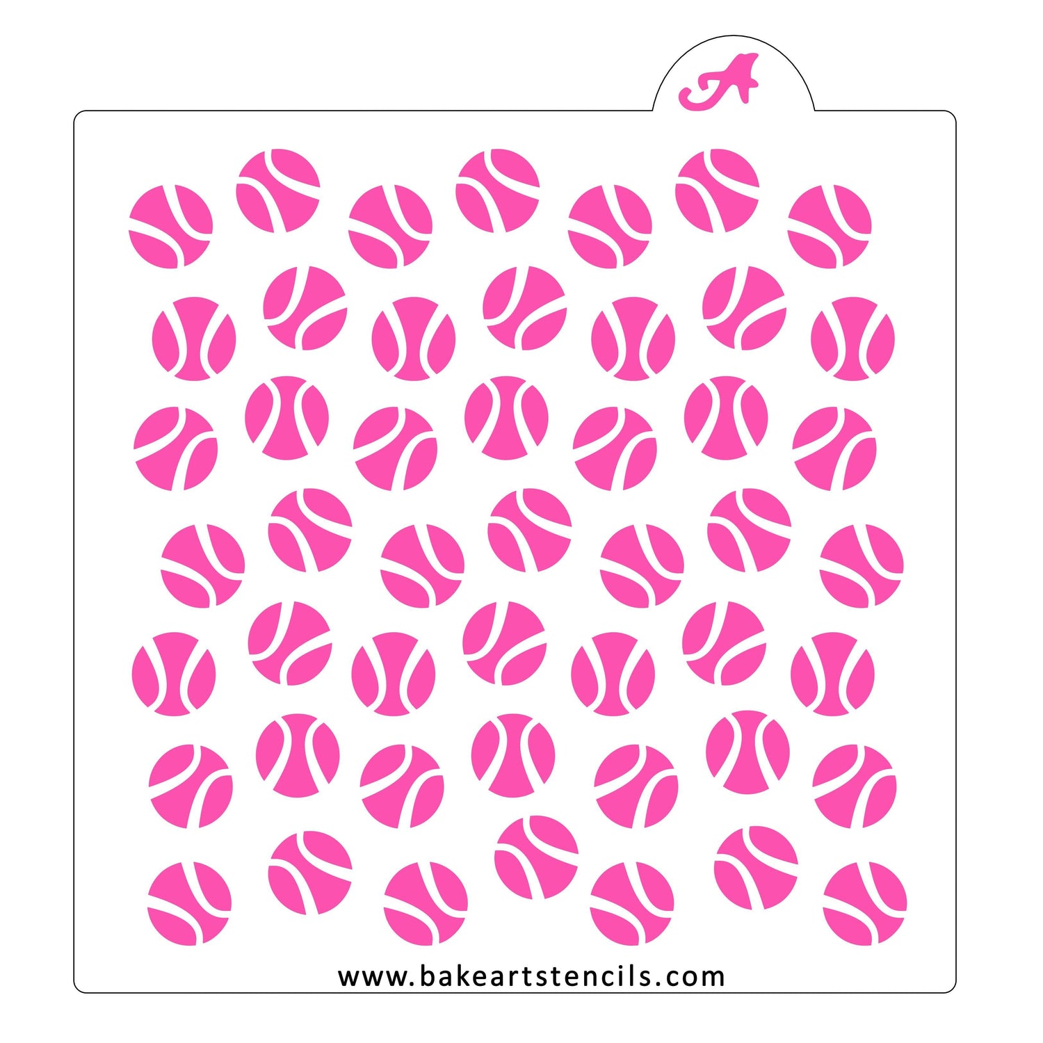 Tennis Balls Pattern Cookie Stencil