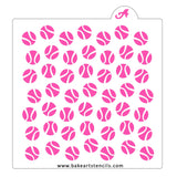 Tennis Balls Pattern Cookie Stencil
