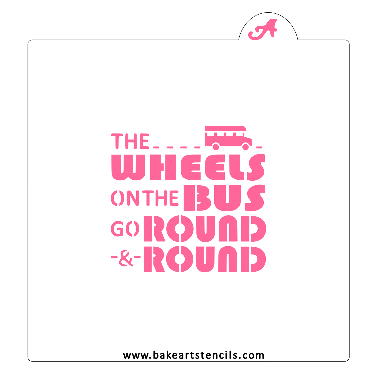 Wheels on the Bus Cookie Stencil
