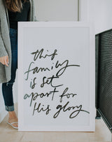 Poster: This Family Is Set Apart..
