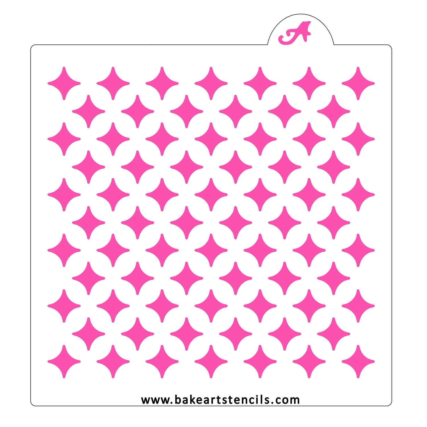 Tiny Four Point Star Stencil