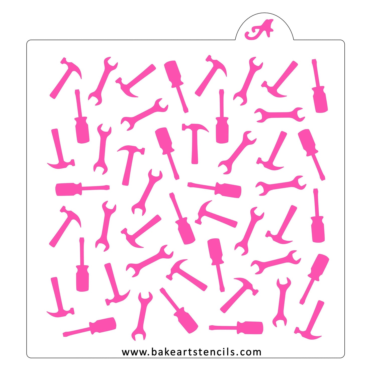 Tools Pattern Cookie Stencil
