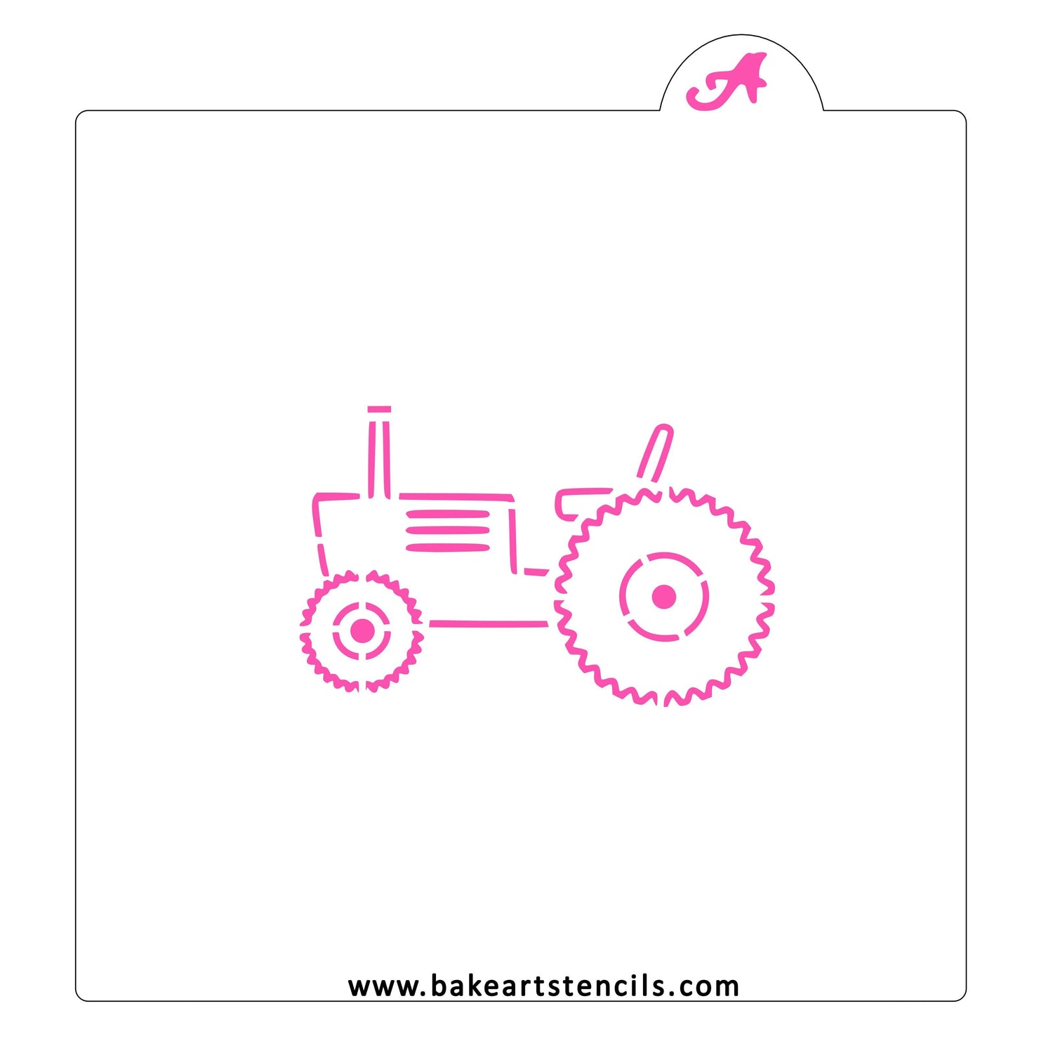 Tractor PYO Cookie Stencil