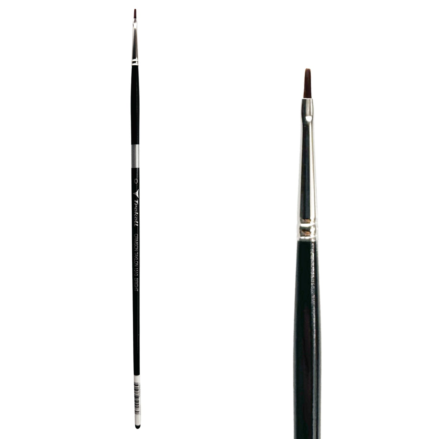 Trekell Crimson Taklon #0 Bright Brush - Long Handle
