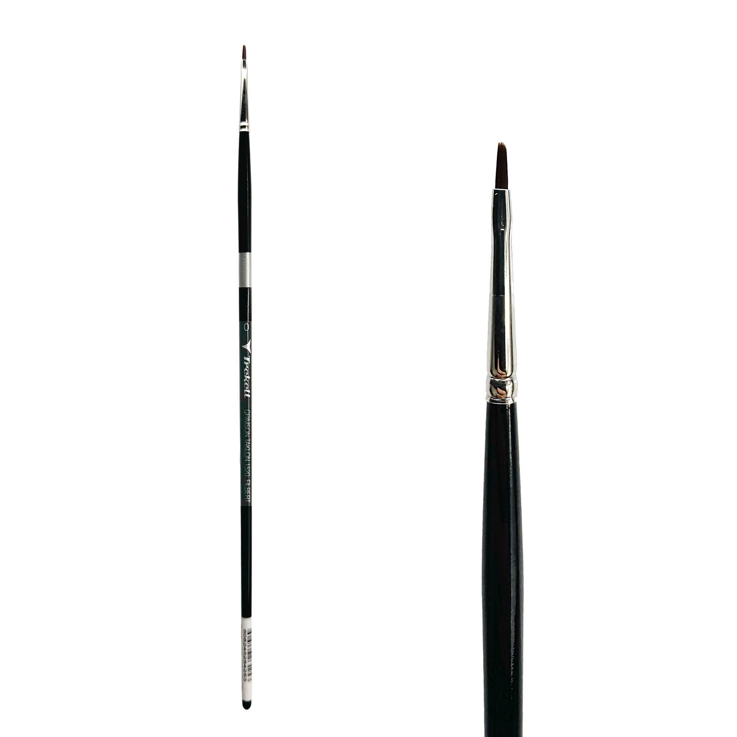 Trekell Crimson Taklon #0 Filbert Brush - Long Handle