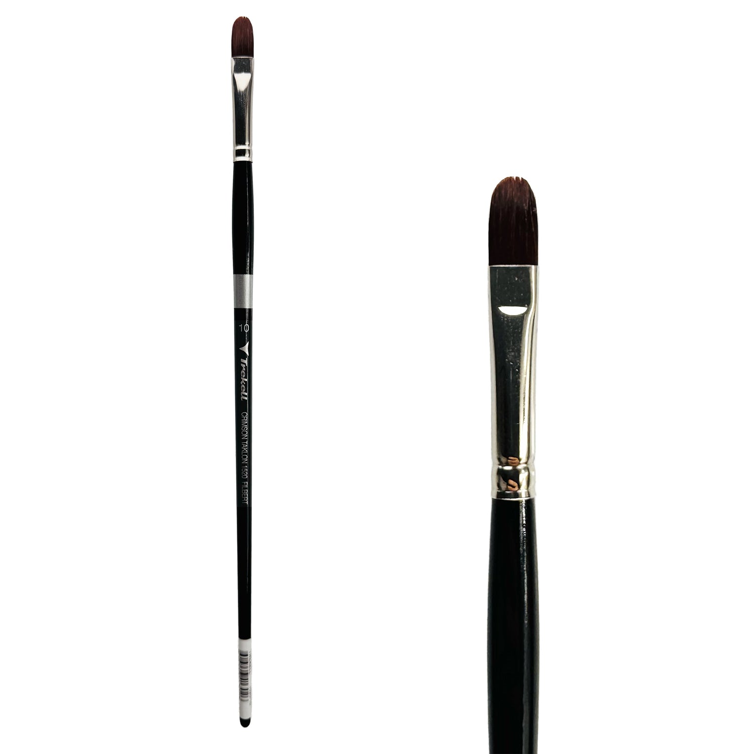Trekell Crimson Taklon #10 Filbert Brush - Long Handle