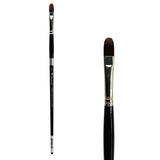 Trekell Crimson Taklon #10 Filbert Brush - Long Handle