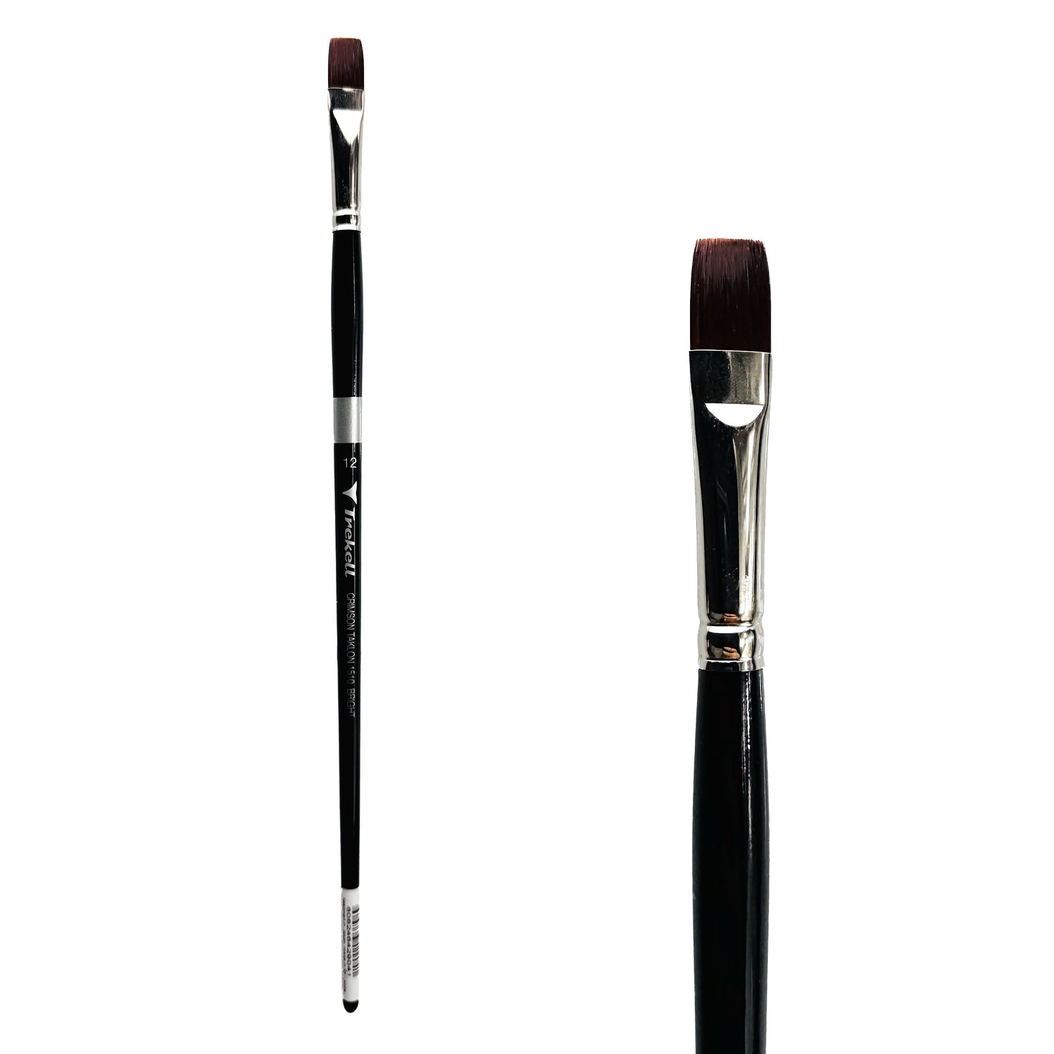 Trekell Crimson Taklon #12 Bright Brush - Long Handle