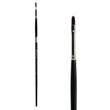 Trekell Crimson Taklon #2 Filbert Brush - Long Handle