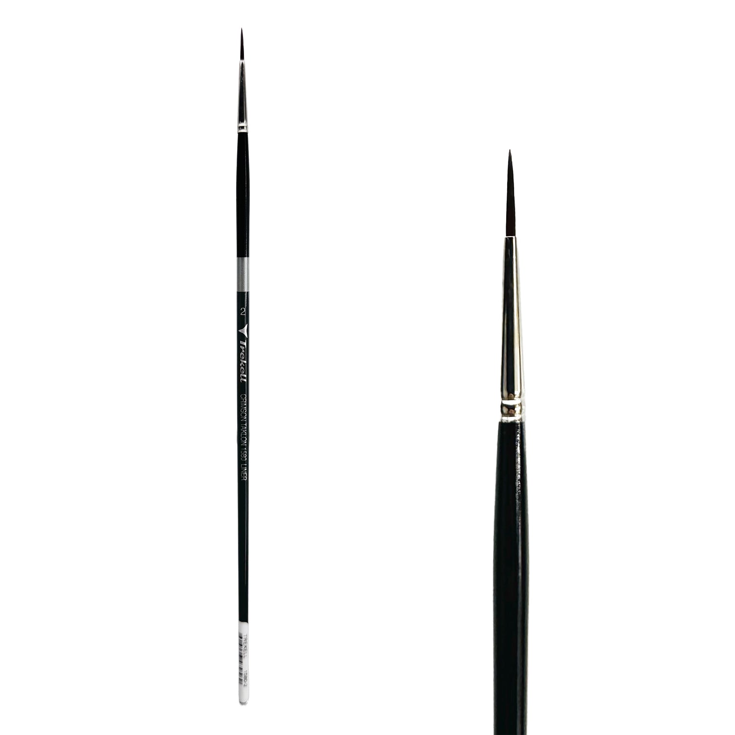 Trekell Crimson Taklon #2 Liner Brush - Long Handle