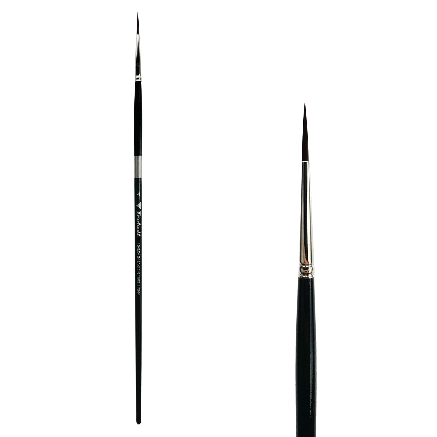 Trekell Crimson Taklon #4 Liner Brush - Long Handle