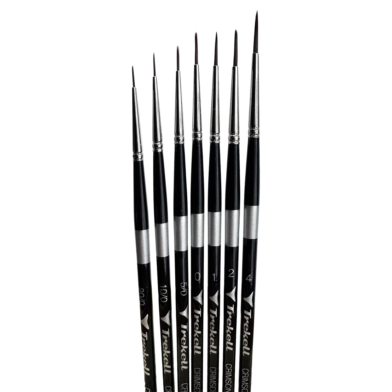Trekell Crimson Taklon Complete Liner Brush Set - Short Handle