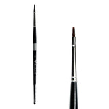 Trekell Crimson Taklon #0 Bright Brush - Short Handle