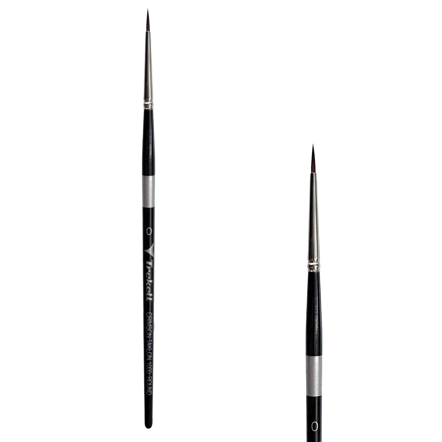 Trekell Crimson Taklon #0 Round Brush - Short Handle