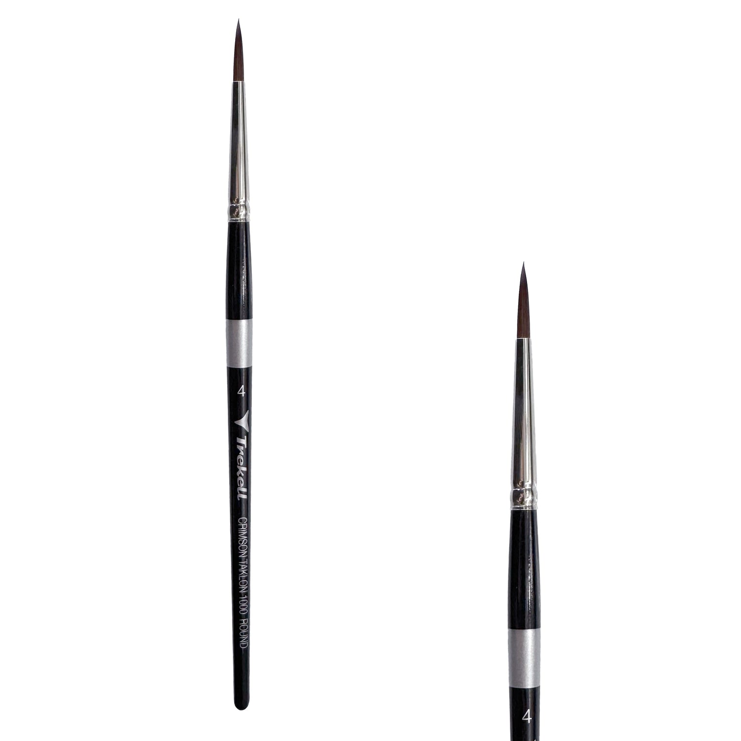Trekell Crimson Taklon #4 Round Brush - Short Handle