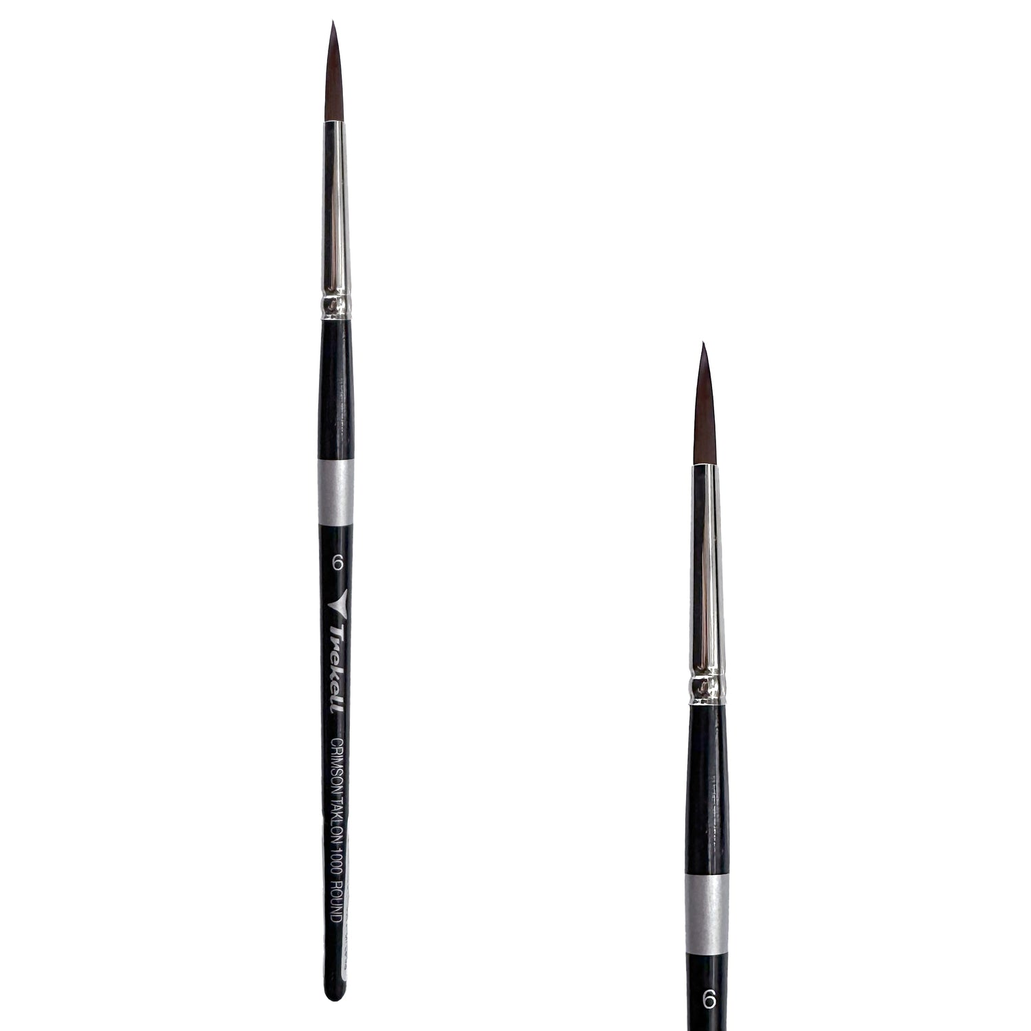 Trekell Crimson Taklon #6 Round Brush - Short Handle
